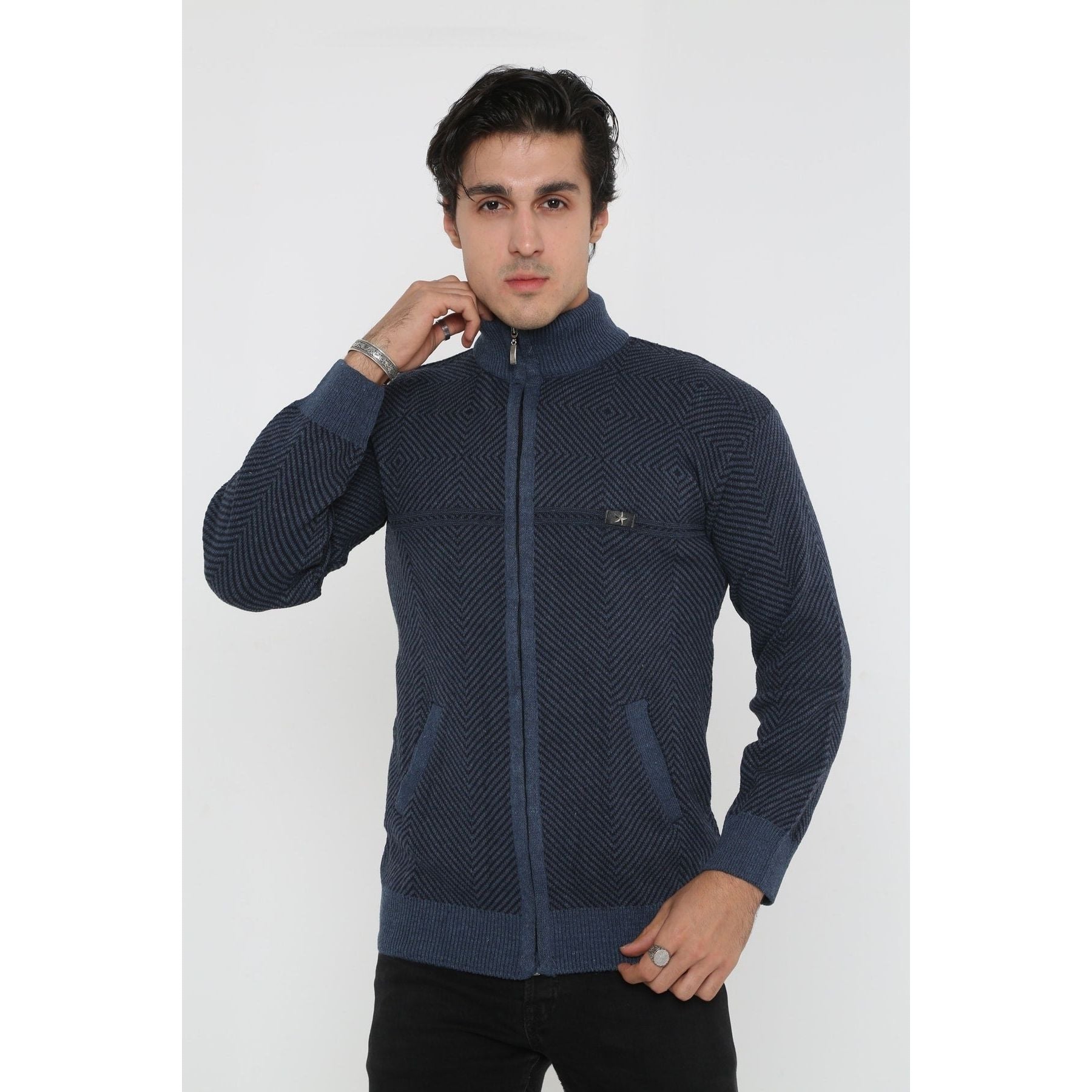 KMKkazan Dad Winter Zippered Thick Cardigan Coat, XXL +