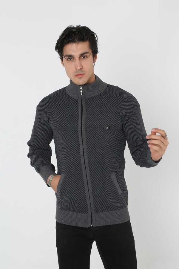 KMKkazan Dad Winter Zippered Thick Cardigan Coat, XL +