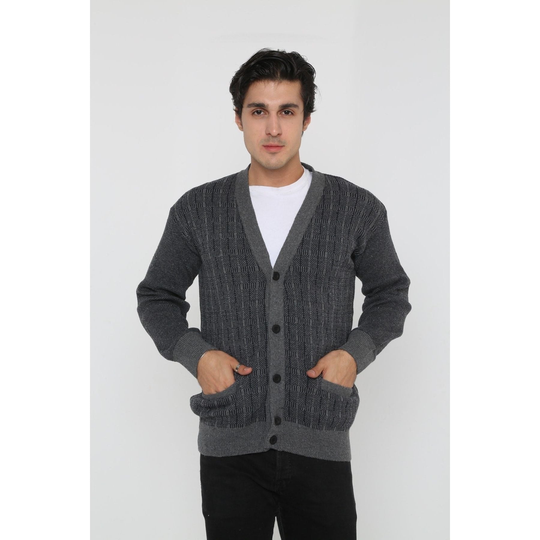 KMKkazan Dad Winter Super Oversized Buttoned Plus Size Coat Cardigan, 4XL +