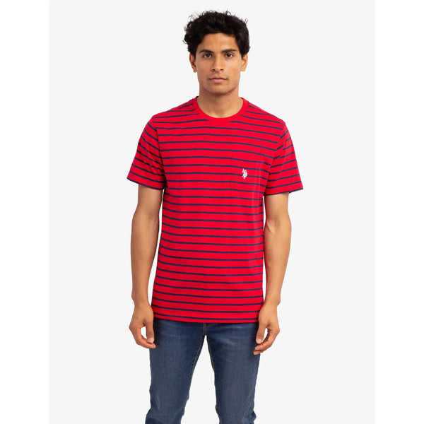 U.S. Polo Striped Chest Pocket T-Shirt, S +