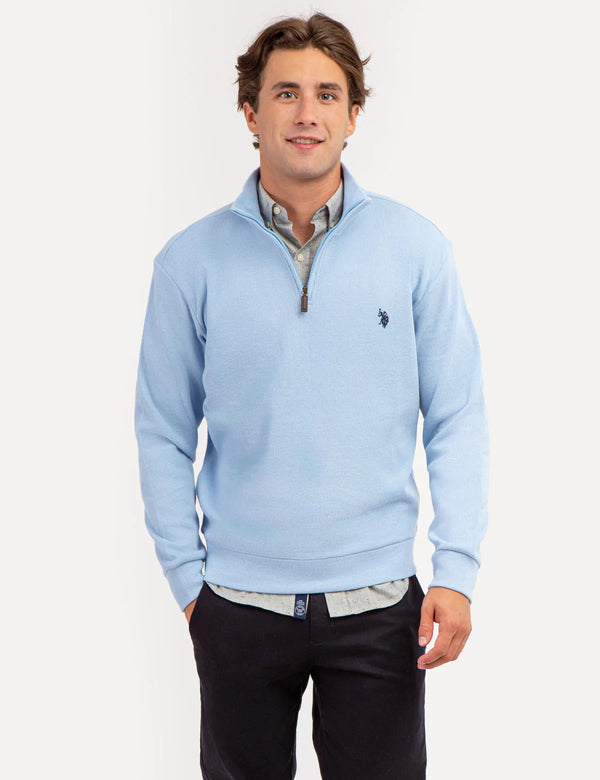 U.S. Polo Quarter Zip Flatback Sweatshirt  *\