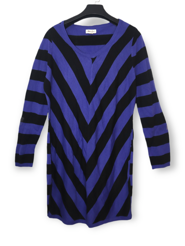 Lane Bryant  Stripe Deep V-Neck Long Sleeve Sweater Tunic , XL*