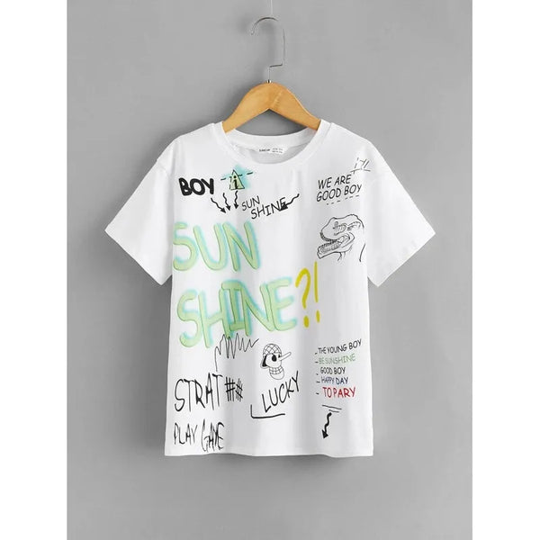Shein Boys Letter Graphic Tee +