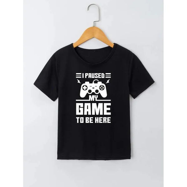Shein Boys Slogan Graphic Short Sleeve Tee, 8-10T+