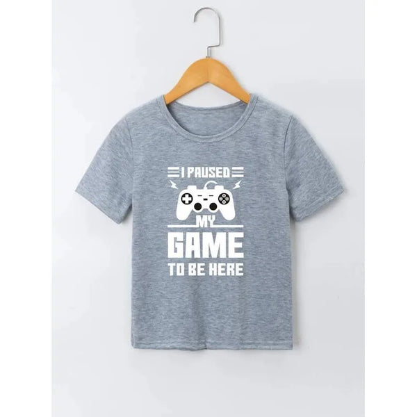 Shein Boys Slogan Graphic Short Sleeve Tee, 8-10T+