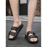 Shein Men Double Buckle Decor Bathroom Slipper -.