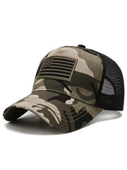 Shein Men Camo Print Stitch Detail Baseball Cap >