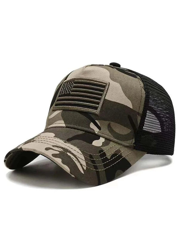 Shein Men Camo Print Stitch Detail Baseball Cap  +