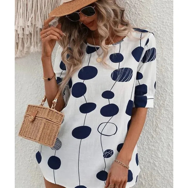 Shein Polka Dot Longline Blouse, L +