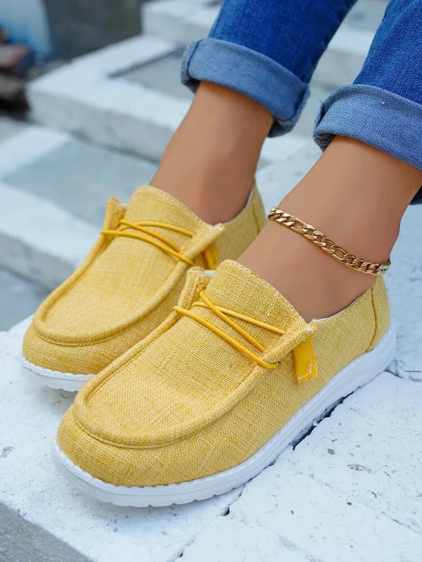 Shein Lace Up Design Slip On Shoes, Size: 40 +