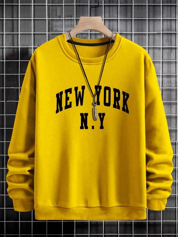 Shein Men Letter Graphic Thermal Lined Sweatshirt, XXL+