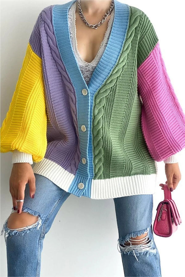 FURKAN EXCLUSIVE Multicolored New Season Loose Oversize Knitwear Cardigan*/#