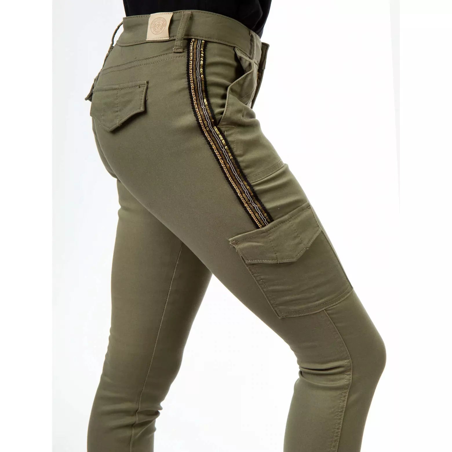 U.S. Polo Mid Rise Bling Cargo Jeggings for Kids, 12T +