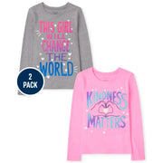 CH. Place Girls Kindness Graphic Tee 2-Pack, 14T+