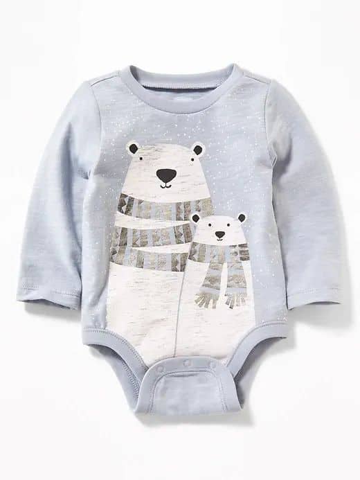 Old Navy Bears Bodysuit For Baby, 12-18M +