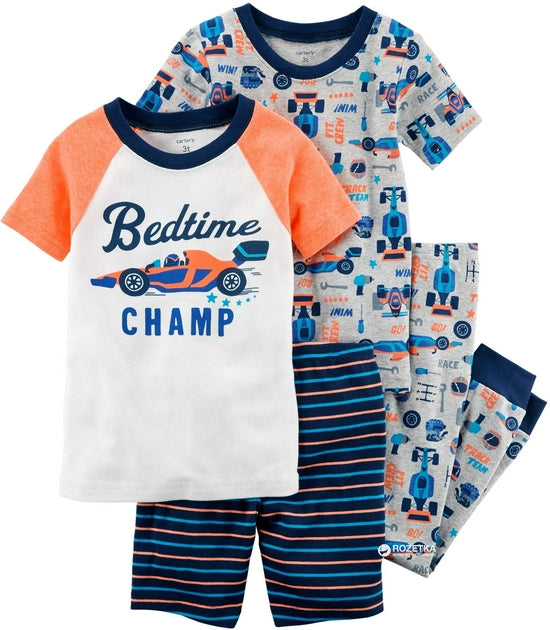 Carter's 4 Pcs Baby Boy "Bed Time" Pajamas, 18M */