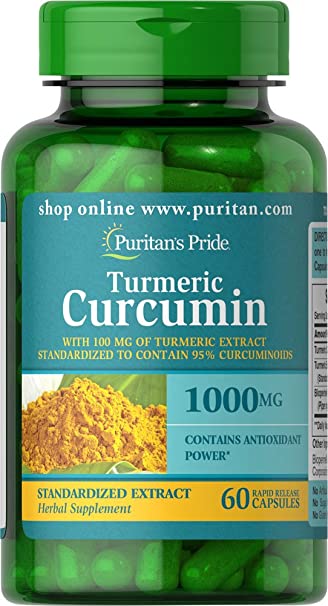 Puritan's Pride Turmeric Curcumin 1000 Mg W/ Bioperine Capsules, 60 Count*