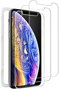 Maxboost Tempered Glass Screen Protectors for Apple iPhone X +