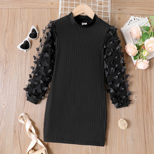 Pat Pat Butterfly Long Sleeves Dress*/