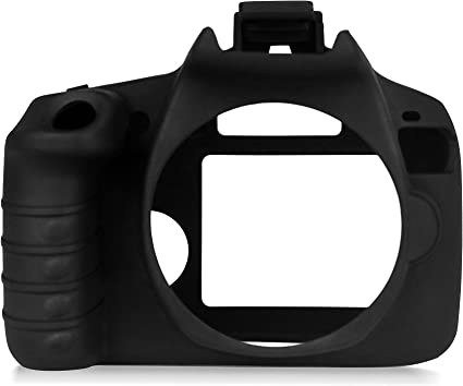 Snug-it Pro Silicone Protective Camera Body Case Cover for Canon Rebel T6 (50D) (Black) +
