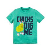Carter's Baby Boys' Short Sleeve Chicks Dig Me Tee, 12M+