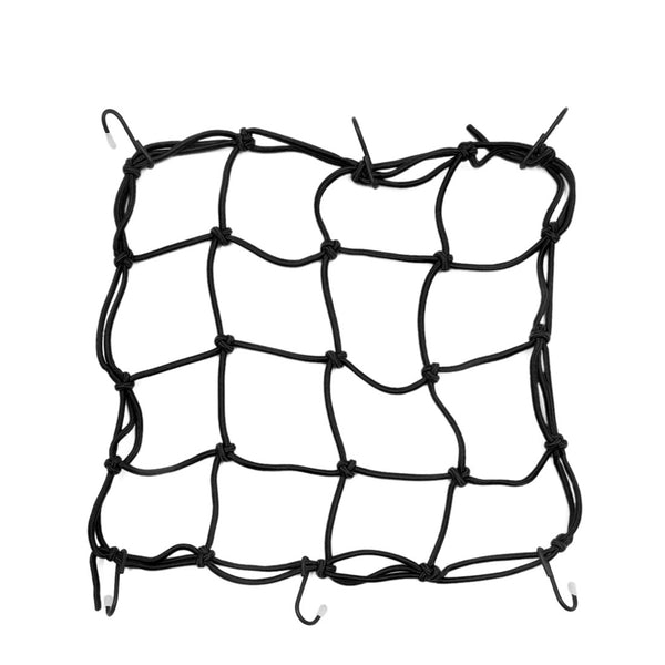 Powetye Cargo Luggage Storage Mesh Bungee Net 15"x15" Black Elastic for Bike Bicycle +