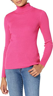 Shein Women's Slim-Fit Lightweight Long-Sleeve Turtleneck Sweater, S+