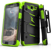 Z1ZQ Samsung Galaxy J3 Emerge Case Military Grade Drop Tested with Tempered Glass Screen Protector +