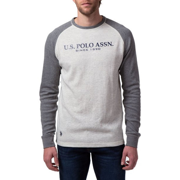 U.S. Polo Men's Chest Logo Raglan Thermal*/