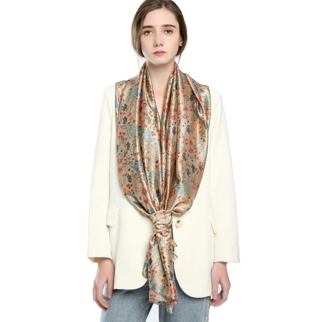 Shein Flower Print Scarf +