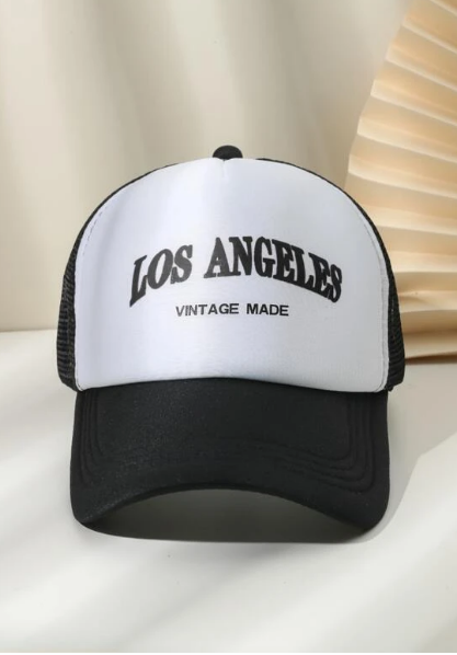 Shein Men Letter Graphic Two Tone Trucker Hat*