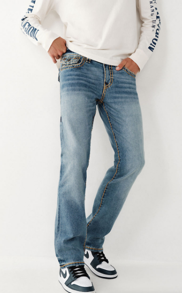 True Religion Ricky Super T Stitch Straight Jeans, Size: 30*/
