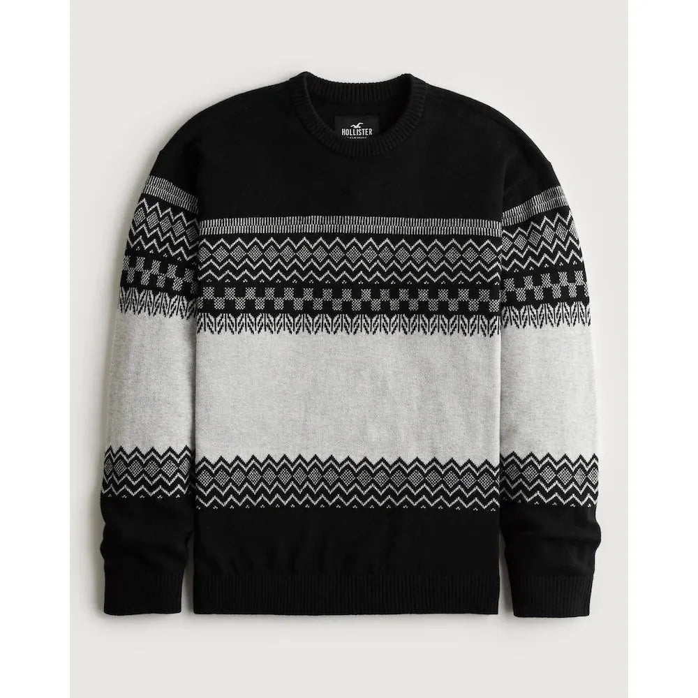 Hol. Men's Pattern Crew Sweater, XXL +