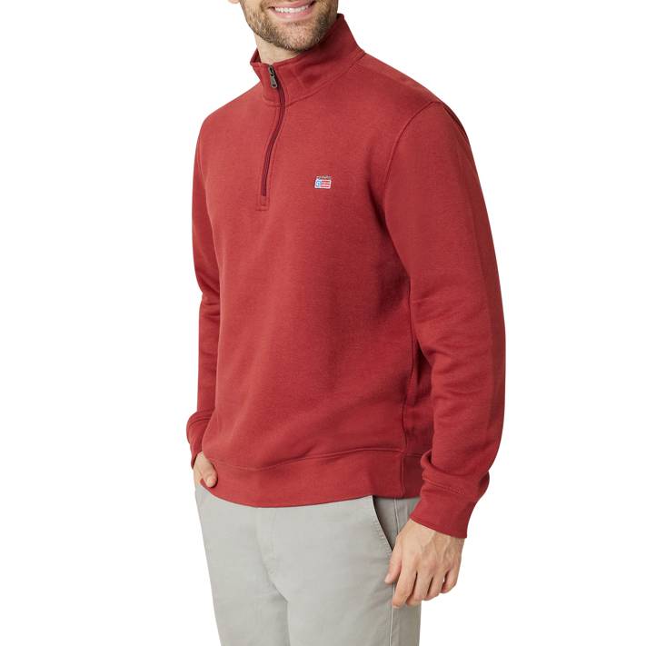 Chaps Men's Everyday Fleece Quarter Zip Mockneck Sweatshirt, L +