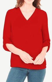 Shein Long Sleeve V-Neck Blouse, M +