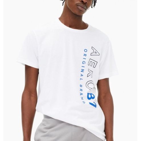 Aéropostale Vertical Aero87 Original Brand Graphic Tee, S - Hatolna Shop
