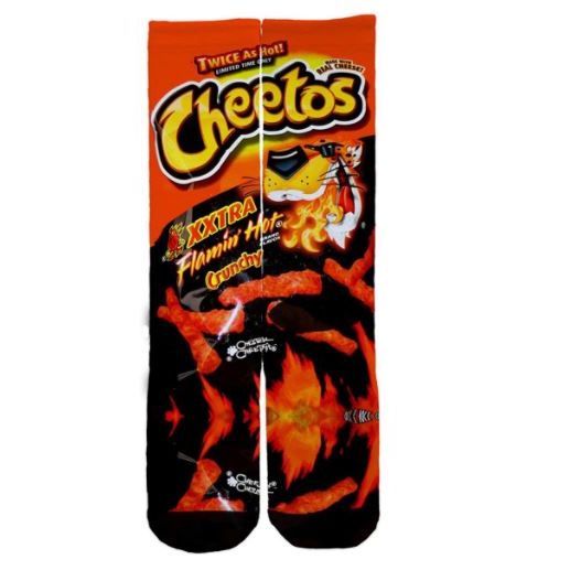 Amazon Memo Apparel Flamin' Hot Cheetos Custom Socks - Hatolna Shop