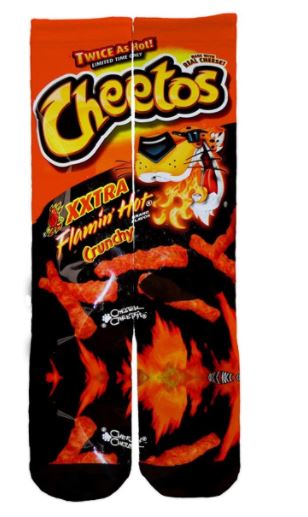 Amazon Memo Apparel Flamin' Hot Cheetos Custom Socks - Hatolna Shop