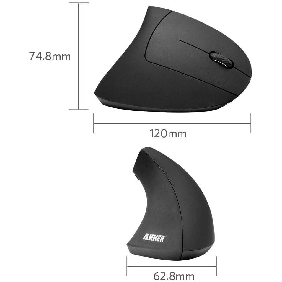 Anker 2.4G Wireless Vertical Ergonomic Optical Mouse - Hatolna Shop