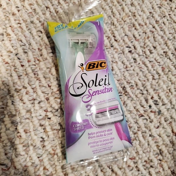 Bic Soleil Sensitive Comfort Shield Shaving Razor, 3 blades - Hatolna Shop