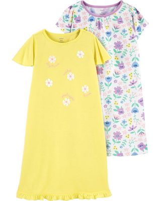Carter's 2-pack Floral Nightgown For Kids, 12-14T - Hatolna Shop