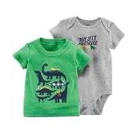 Carter's 2 Piece Bodysuit & T-shirt For Baby, 3M - Hatolna Shop