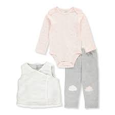 Carter's 3pcs Vest Set For Baby, 18M - Hatolna Shop