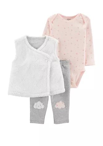 Carter's 3pcs Vest Set For Baby, 18M - Hatolna Shop