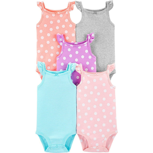 Carter's 5pcs Bodysuits For Baby, 18M - Hatolna Shop