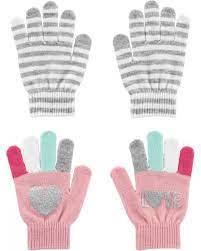 Carter's A Set of Gloves For Girl (2 pairs), 8-14T - Hatolna Shop