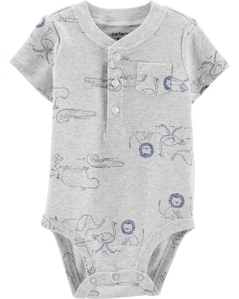 Carter's Animals Bodysuit For Baby, 12M - Hatolna Shop