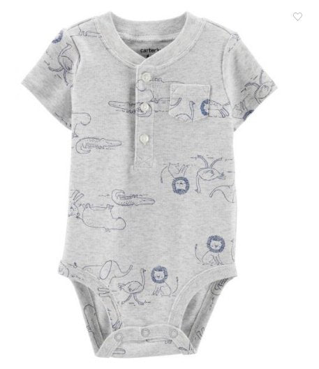 Carter's Animals Bodysuit For Baby, 3M - Hatolna Shop