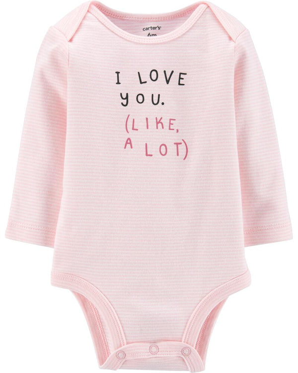 Carter's Bodysuit For Baby Girl, 12M - Hatolna Shop