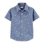 Carter's‏ Chambray Banana Chambray Button-Front Shirt, 3T - Hatolna Shop